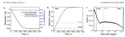 Kinetics and Influence of microstructure and atomic-scale chemistry on the direct reduction of iron ore with hydrogen