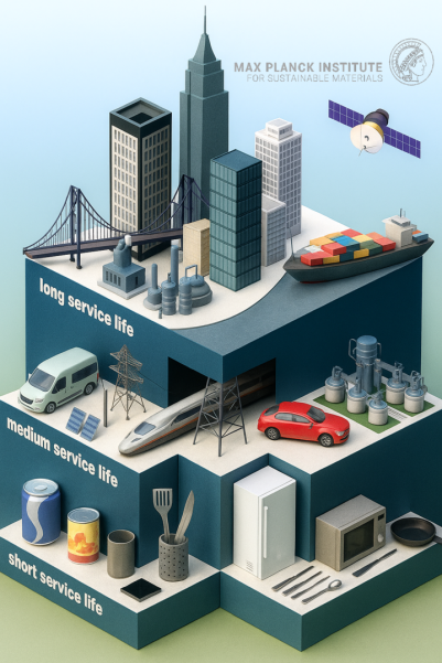 Raabe et al: Time Scales and Lifetime Effects The key systemic feature of steel scrap recycling is the inherent time delay between primary production and scrap availability, governed by product lifetimes. • Construction steel: 40–75 years • Machinery: 20–