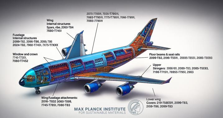 Some Aluminium alloy groups used in aerospace