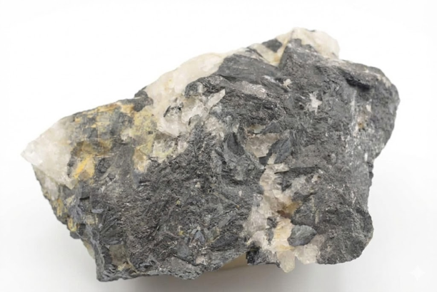 Wolframite and Scheelite: Wolframite, a heavy, dark mineral (iron manganese tungstate, (Fe,Mn)WO₄) that serves as the primary ore for tungsten, often found as tabular or bladed crystals in granite veins, and its name comes from German for "wolf's froth," 